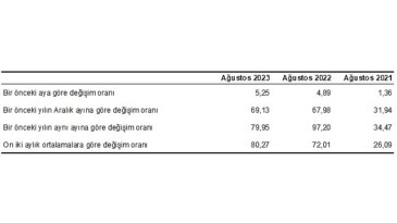 Hizmet Üretici Fiyat Endeksi (H-ÜFE) yıllık yüzde 79,95, aylık yüzde 5,25 arttı