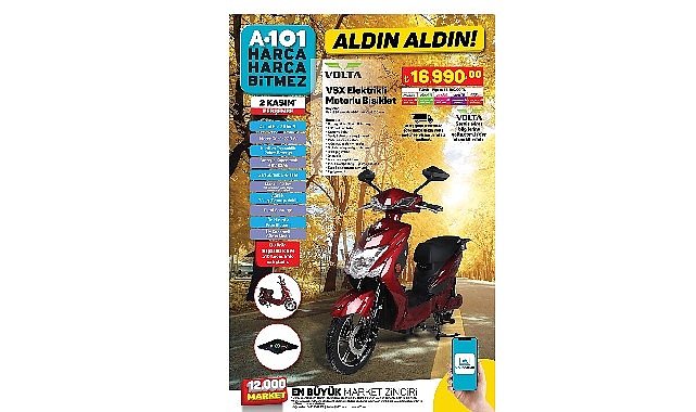 A101 Kasım Ayına Elektrikli Bisikletle Merhaba Diyor