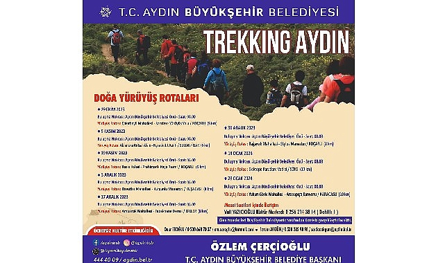 Aydın Büyükşehir Belediyesi, doğaseverleri “Trekking Aydın” aktifliği ile buluşturuyor