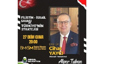 Cihat Yaycı Filistin-İsrail Savaşını İnegöl’de Anlatacak