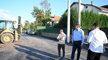 Kartepe’de Beş Caddeye 3250 Ton Asfalt Serildi
