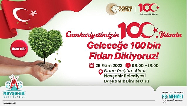 Nevşehir belediyesi vatandaşlara fiyatsız olarak 100 bin fidan dağıtacak