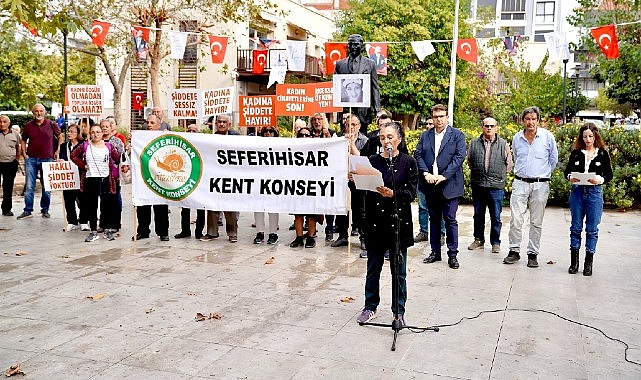 Bayan cinayetleri Seferihisar’da protesto edildi