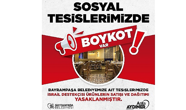 Bayrampaşa Belediyesi’nden İsrail eserlerine boykot kararı