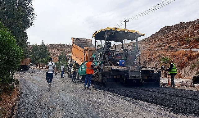 Bodrum’da Sıcak Asfalt Çalışmaları Devam Ediyor