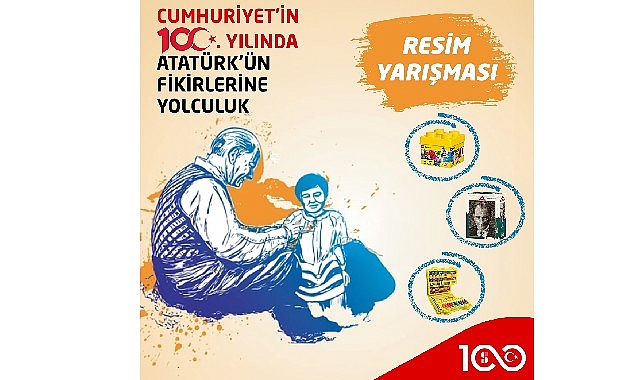 Çocuklar çizimleriyle  “Cumhuriyetin 100. Yılında Atatürk’ün Fikirlerine Yolculuk” edecek