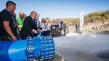 Dikili’ye hayat verecek Yahşibey Sulama Göleti’nde birinci can suyu verildi