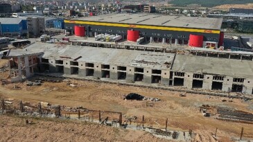 Gebze bölgesine artı kıymet katacak; Yeni hal binasında ilerleme; % 55