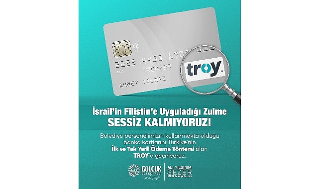 Gölcük belediyesi’nden israil boykot’u: maaş kartları troy’a taşınıyor