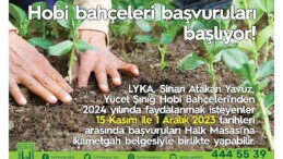 Hobi bahçeleri müracaatları başlıyor!