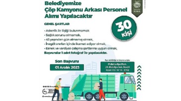 İnegöl Belediyesi 30 İşçi Alacak