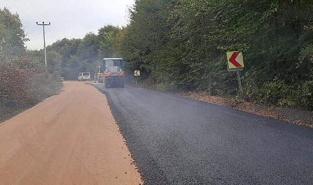 İzmit ana küme köy temas yoluna yeni üstyapı