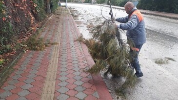 Kemer’de fırtına sonrası paklık