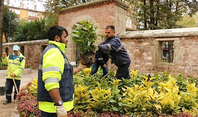 Yenilenen ve yeşillenen Yeni Cuma avlusu