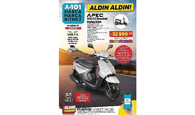 A101 14 Aralık’ta Motosiklet Satacak