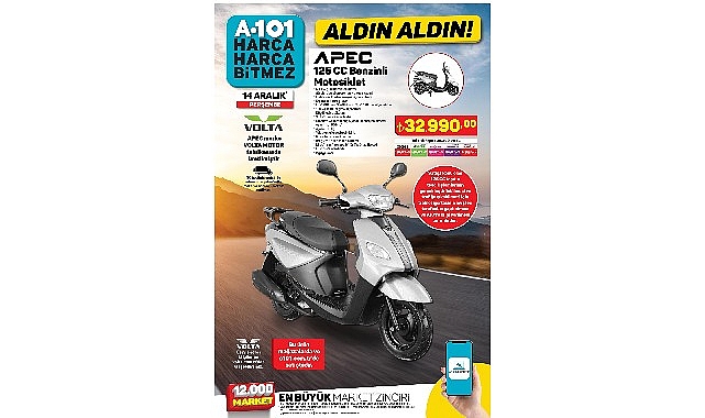 A101 14 Aralık’ta Motosiklet Satacak