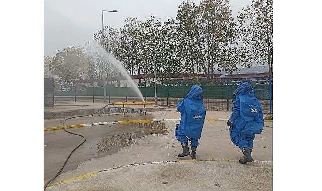 Büyükşehir İtfaiyesinden KBRN eğitimi