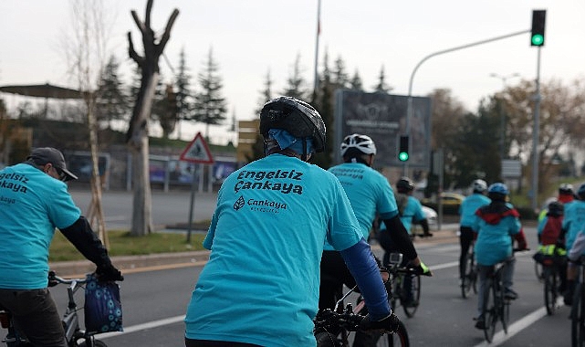 Çankaya’da engelli farkındalığı için pedalladılar