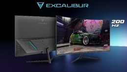 Excalibur 23.8″ Curved Monitör 200HZ yenileme süratiyle oyunseverleri büyülüyor