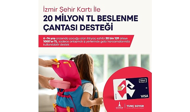 İzmir Büyükşehir Belediyesi’nden 20 bin aileye 20 milyonluk takviye