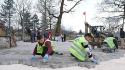 Karahasanlar Mahallesinde Parke Taş Uygulaması Sürüyor