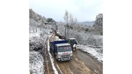 Kocaeli Büyükşehir A Ekibi takımlarının kar mesaisi