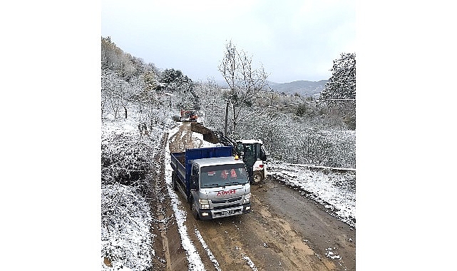 Kocaeli Büyükşehir A Ekibi takımlarının kar mesaisi