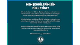 Mersin Yenişehir Belediyesi dolandırıcılara karşı uyardı