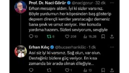 Prof. Görür’den Lider Erhan Kılıç’a karşılık: “Bana şevk ve umut verdiniz”