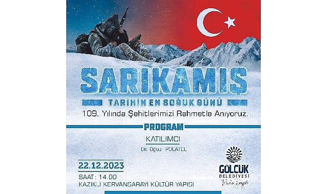 Sarıkamış şehitleri gölcük’te anılacak