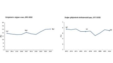 Teşebbüslerin 2022 yılında doğum oranı yüzde 16,1 oldu