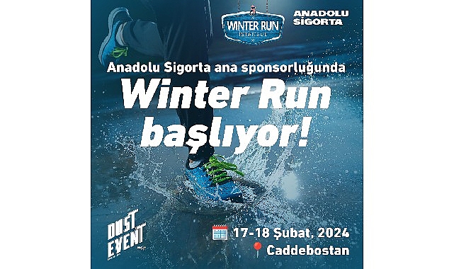 Anadolu Sigorta, Türkiye’nin En Büyük Kış Spor Etkinliklerinden Winter Run İstanbul’a Sponsor Oldu