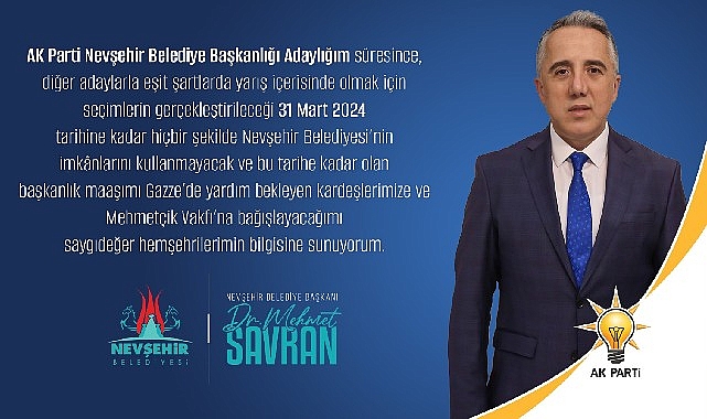 Lider Savran seçim çalışmalarında belediye imkanlarını kullanmayacağını açıkladı