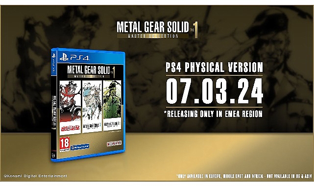 METAL GEAR SOLID: MASTER COLLECTION Vol.1, PlayStation®4 Fizikî Sürümü, 7 Mart’ta Piyasaya Çıkıyor