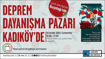 Zelzele dayanışma pazarı 30 aralık kadıköy kozyatağı’nda