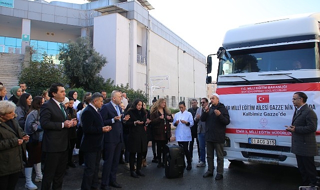 İzmir Vilayet Ulusal Eğitim Müdürlüğünden Gazze’ye Yardım Tırı