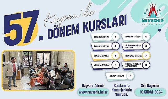 KAPEM’de 57. periyot kursları için kayıtlar başladı