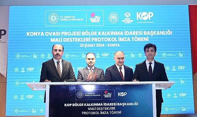 Konya’da KOP Dayanağıyla Hayata Geçecek 128 Milyon Liralık 22 Ziraî Projenin İmzaları Atıldı