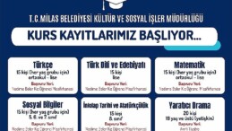 Milas Belediyesi’nin eğitime dayanak kurslarına müracaatlar başladı