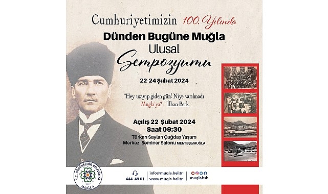 Muğla Büyükşehir Cumhuriyet’in 100.Yılında Muğla Sempozyumu Düzenliyor