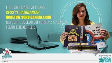 Nevşehir Belediyesi’nin, Kamu İşçisi Seçme İmtihanı (KPSS)’ye hazırlanan gençler için gerçekleştirdiği fiyatsız soru bankası dağıtımı devam ediyor