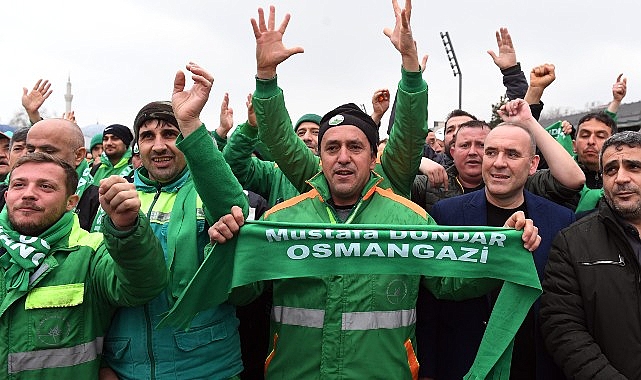 Osmangazi Belediyesi’nde işçinin yüzü gülüyor