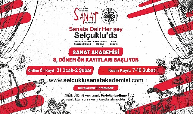 Selçuklu Sanat Akademisi’nde 8. Periyot ön kayıtları başlıyor