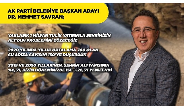AK Parti Nevşehir Belediye Lider Adayı Dr. Mehmet Savran, yaklaşık 1 Milyar TL’lik yeni bir yatırım yapacaklarının muştusunu verdi