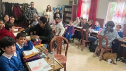 EÜ GSTMF öğrencileri köy okulundaki minikleri sanatla buluşturdu