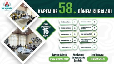 KAPEM’de 58. Periyot Kursları İçin Kayıtlar Başladı