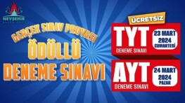 Nevşehir Belediyesi tarafından TYT ve AYT Deneme İmtihanları Hafta sonu Yapılacak