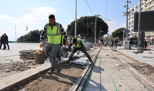 Nostalji tramvay sınırında çalışmalar süratle ilerliyor