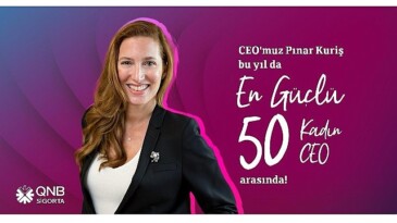 QNB Sigorta Genel Müdürü Pınar Kuriş, 6. Sefer “En Güçlü 50 Bayan CEO” Listesinde