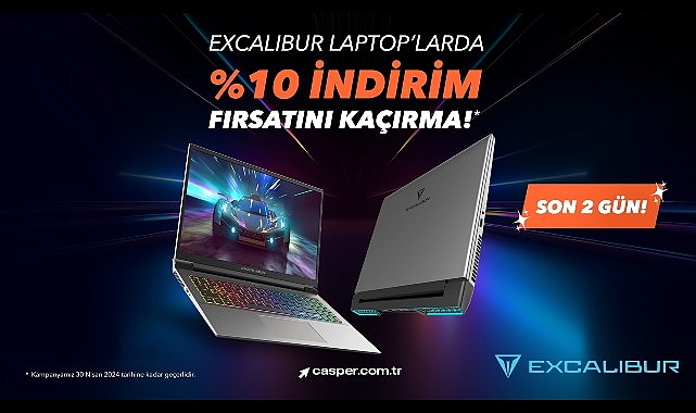 Excalibur Gaming Laptoplarda Nisan Ayına Özel %10 İndirim Fırsatı